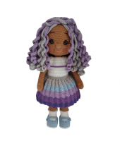 Esmer Güzeli Bebek Amigurumi Organik Oyuncak - 1