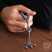 999 Ayar Gümüş Siyah  Renk Kazaz Tesbih thumbnail 8