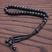 999 Ayar Gümüş Siyah  Renk Kazaz Tesbih thumbnail 3