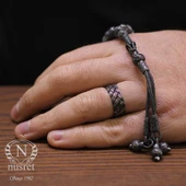 999 Ayar Gümüş Siyah  Renk Kazaz Tesbih thumbnail 4