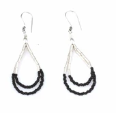 925 Ayar Gümüş Oniks Taşlı Damla Küpe thumbnail 2