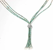 925 Ayar Gümüş Turkuaz Taşlı Kolye thumbnail 1