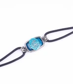 925 Ayar Gümüş Canım Babam Yazılı Derili Erkek Bileklik thumbnail 4