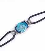 925 Ayar Gümüş Canım Babam Yazılı Derili Erkek Bileklik thumbnail 8