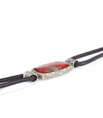 925 Ayar Gümüş Osmanlı Tuğrası Derili Erkek Bileklik thumbnail 7