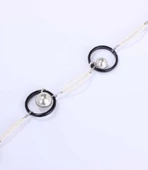 925 Ayar Gümüş 3 Halka Sedef Bileklik thumbnail 1