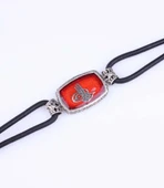 925 Ayar Gümüş Osmanlı Tuğrası Derili Erkek Bileklik thumbnail 9