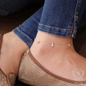 925 Ayar Gümüş Çam Ağacı ve Kozalak Halhal thumbnail 1