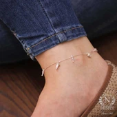 925 Ayar Gümüş Çam Ağacı ve Kozalak Halhal thumbnail 9