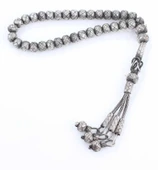 999 Ayar Gümüş Kazaz Tesbih, Siyah thumbnail 1