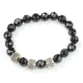 925 Ayar Gümüş Fasetli Oniks Doğal Taşlı Erkek Bilekliği thumbnail 4