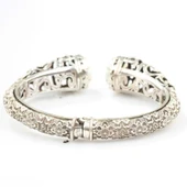 925 Ayar Gümüş Konstantinapol Tasarım İnci Taşlı Antik Bizans Bilezik thumbnail 4