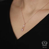 925 Ayar Gümüş Zirkon Tasarım Trend Kolye thumbnail 1