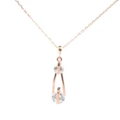 925 Ayar Gümüş Zirkon Tasarım Trend Kolye thumbnail 2