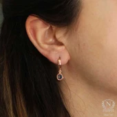 925 Ayar Gümüş Mistik Topaz Taşlı Küpe thumbnail 1