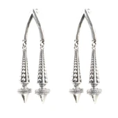 925 Ayar Gümüş  Çift Konik Küpe thumbnail 2