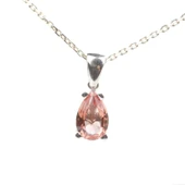 925 Ayar Gümüş Damla Zultanit Taşlı Kolye thumbnail 1