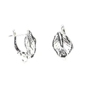 925 Ayar Sedef Yaprağı modeli Arkadan Kıskaçlı Küpe thumbnail 1