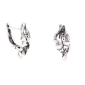 925 Ayar Asma Yaprağı modeli Arkadan Kıskaçlı Küpe thumbnail 1