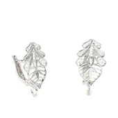 925 Ayar Telkari Kakao Yaprağı modeli Arkadan Kıskaçlı Küpe thumbnail 1