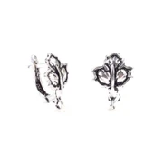 925 Ayar Çınar Yaprağı modeli Arkadan Kıskaçlı Küpe thumbnail 2