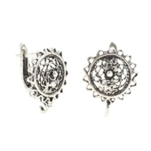 925 Ayar Telkari Yuvarlak modeli Arkadan Kıskaçlı Küpe thumbnail 1