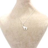 925 Ayar Gümüş Fil Model Kolye thumbnail 2
