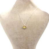 925 Ayar Gümüş Sonsuzluk Sitrin Kolye thumbnail 3