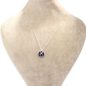 925 Ayar Gümüş Sonsuzluk Safir Kolye thumbnail 3