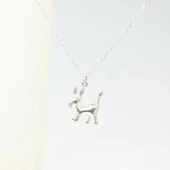 925 Ayar Gümüş Eşek Model Kolye thumbnail 3