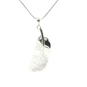 925 Ayar Gümüş Yılan Zincirli Büyük Yaprak Kolye thumbnail 6