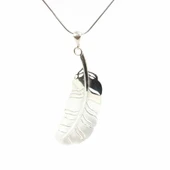 925 Ayar Gümüş Yılan Zincirli Büyük Yaprak Kolye thumbnail 7