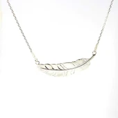 925 Ayar Gümüş Zincirli Büyük Yaprak Kolye thumbnail 3