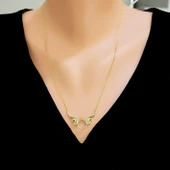 925 Ayar Gümüş Kanatlı Tektaş Kolye thumbnail 1