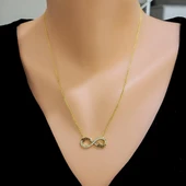 925 Ayar Gümüş Sen Ben Sonsuza Kadar Kolye thumbnail 1