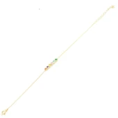 925 Ayar Gümüş Renkli Taşlı 6 Sıra Suyolu Bileklik thumbnail 2