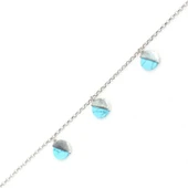 925 Ayar Gümüş Turkuaz Taşlı Bileklik thumbnail 4