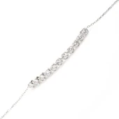 925 Ayar Gümüş Zirkon Taşlı 11 Sıra Suyolu Bileklik thumbnail 1