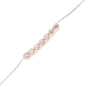 925 Ayar Gümüş Zirkon Taşlı 7 Sıra Suyolu Bileklik thumbnail 3