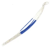 925 Ayar Gümüş 6 Sıra Lapis Taşlı Bileklik thumbnail 3