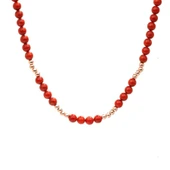 925 Ayar Gümüş Mercan ve Dorika Toplu Kolye thumbnail 1