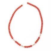 925 Ayar Gümüş Mercan ve Dorika Toplu Kolye thumbnail 3