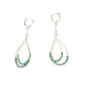 925 Ayar Gümüş Turkuaz Küpe thumbnail 1