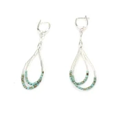 925 Ayar Gümüş Turkuaz Küpe thumbnail 3