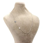 925 Ayar Gümüş 2 Harf Kolye thumbnail 2
