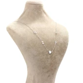 925 Ayar Gümüş 4 Harf ve Kalp Kolye thumbnail 4