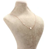 925 Ayar Gümüş 1 Harf ve Kalp Kolye thumbnail 1