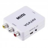 Vga To Av 3Rca Video 1080p Çevirici Dönüştürücü Adaptör 3.5mm Destekli - 7