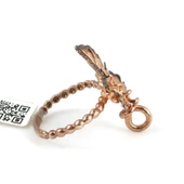 925 Ayar Rose Gümüş AsmaYaprağı Yüzük thumbnail 4