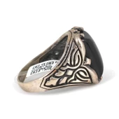 925 Ayar Gümüş Dikdörtgen Onyx Taşlı Erkek Yüzük thumbnail 3